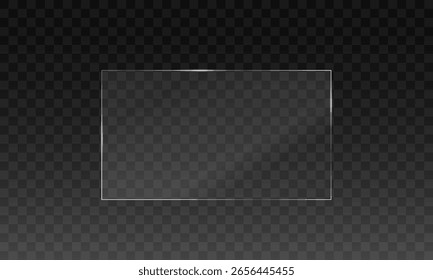Abstract Plexiglas Frame for UI Design Elements