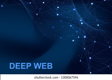 Abstract plexus background with connected lines and dots. Wave flow. Plexus geometric effect Big data with compounds. Lines plexus, minimal array. Digital data visualization. Vector illustration.