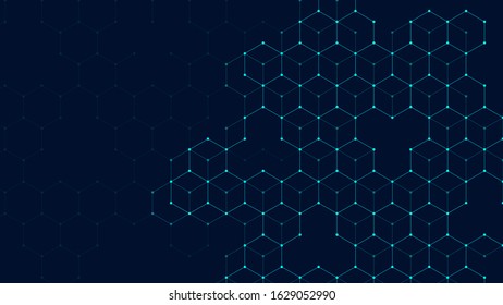 Abstract plexus background with connected lines and dots. Plexus geometric effect. Digital data visualization. Futuristic technology style low-poly element for design. Vector illustration