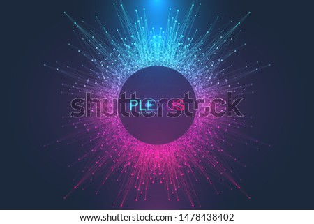 Abstract plexus background with connected lines and dots. Big data visualization. Molecule and communication background. Graphic background for your design. Lines plexus visual vector illustration