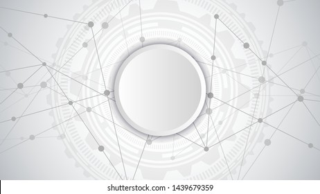 Abstract plexus background with connecting dots and lines. Global network connection, digital technology and communication concept