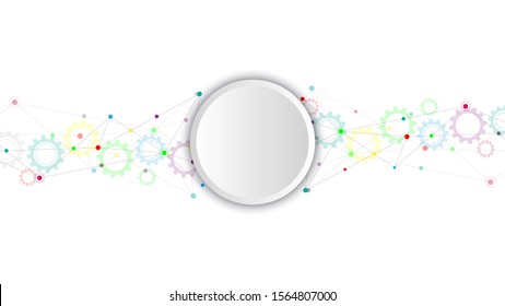 Abstract plexus background with connecting dots and lines. Global network connection, digital technology and communication concept