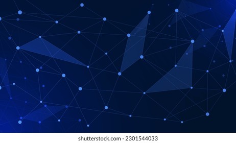 Resumen del fondo geométrico del plexo para el concepto científico, médico, estructura molecular y conexión a la red global. Ilustración vectorial.
