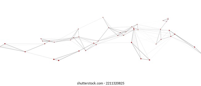 Abstract plexus mesh. Polygonal geometric pattern. Background with place for text. Vector illustration.
