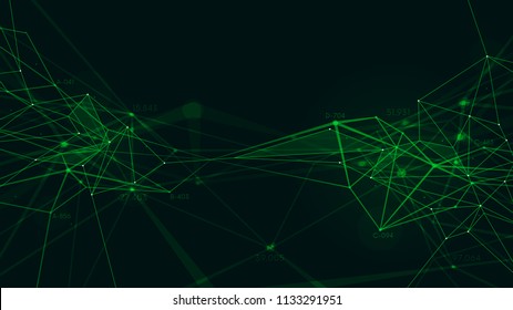 Abstract plexus structure connection concept, futuristic technological background