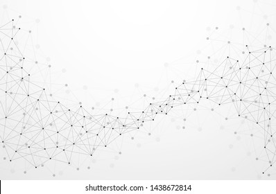 Abstract plexus technology futuristic network background with contrast level. Vector illustration