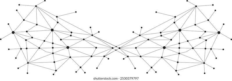 Resumo da tecnologia plexus futurista da rede. Conexão de rede global. Visualização de Big Data. Elemento de comunicação de rede social para negócios, apresentação, ciência e tecnologia