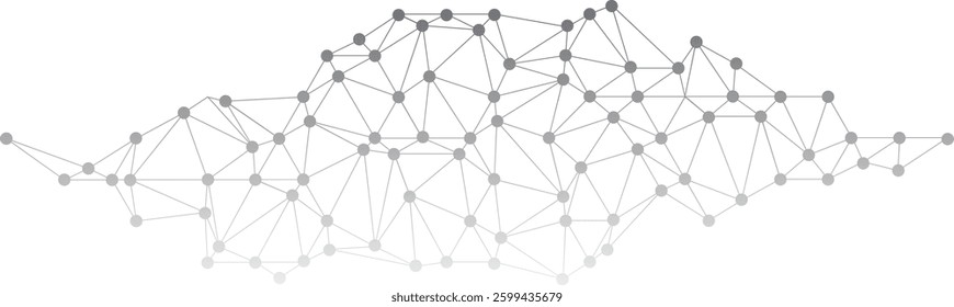 Abstract plexus technology futuristic network connection isolated on white background