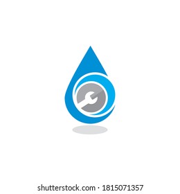 Vector de fontanería abstracta, logotipo del sector