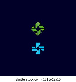 Logo für abstrakte plus Design-Kreuz