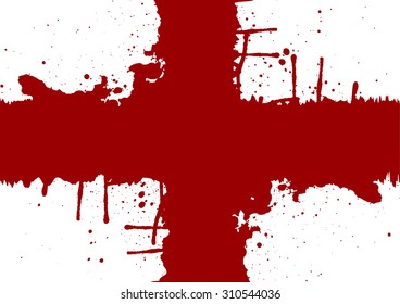 Abstract plus splatter red color design.illustration vector