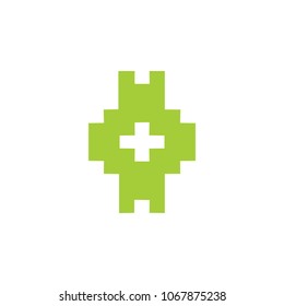 abstract plus symbol logo vector