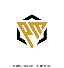 PM Logo Design, Design de logotipo de texto, Vetores Imagens e Fotos 