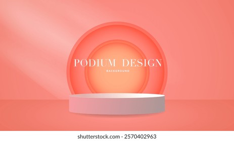 Abstract Podium Minimal and crimson background, 3d podium for presentation, Stage for showcase, illustration Vector EPS 10