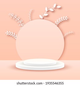 Abstract Podium Pedestal Platform Color 3D Scene To Show Vector Design Style