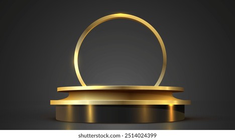Abstractas fondo de escena de podio. Producto de presentación, maqueta, mostrar producto cosmético. Pedestal de escenario o plataforma. Ilustración vectorial