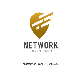 Abstract Point logo symbol or icon template