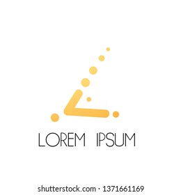 abstract point with sunburst illustration, logo, icon, sign or symbol for business company