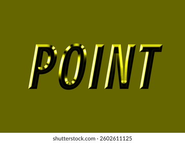 Abstract Point Text Effect Design Golden Background