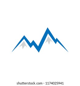 Abstract pointy montain logo design template vector