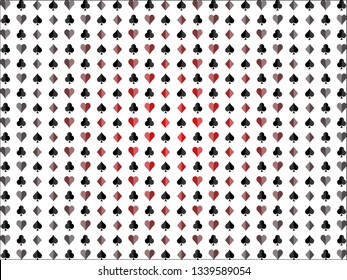 Abstract poker card suits background vector illustration