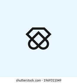 abstract poker logo. diamond icon