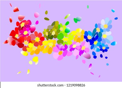 Abstract poligonal background. 3d render illustration. Geometric flowers background with low-poly elements.