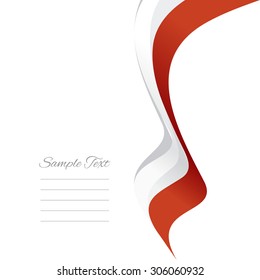 Abstract Polish right ribbon vector