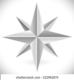 Abstract polished, faceted gem 