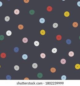 Abstract polka dot background. Cute seamless pattern. Great for fabric, textile, apparel. Vector illustration.