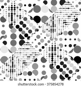 Abstract polka dot background pattern. Spotted line vector illustration