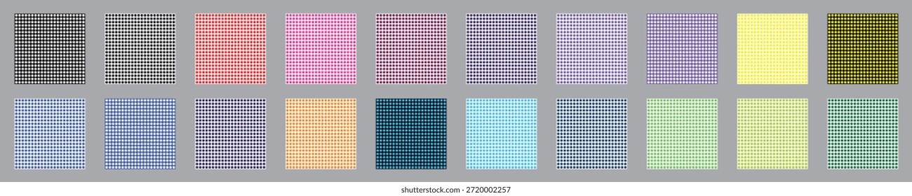 Fondos Abstractas de lunares y Ilustración vectorial moderna del sistema del patrón de la polca.