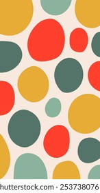 Abstract Polka Dot Christmas Background. Vertical 1920x1080 ratio contemporary spotted social media post template and phone wallpaper. Vector illustration