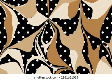 Abstract polka dot with decorative pattern. Vector Illustration.
