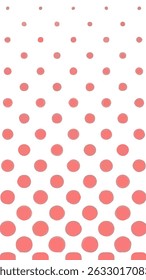 Abstract polka dot design with soft pink colors and various circle shapes