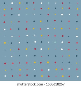 Abstract polka dot graphic design seamless pattern. Hand drawn decoration. Cute simple vector scribble grunge style black white