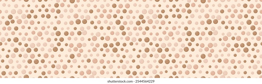 Abstract polka dot pattern with geometric circles, perfect for seamless textile prints, wallpaper, or modern poster backgrounds. A trendy and creative vector design.