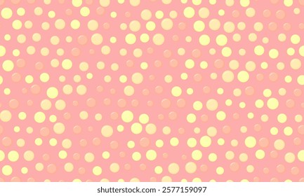 Abstract polka dot pattern with geometric circles, perfect for seamless textile prints, wallpaper, or modern poster backgrounds. A trendy and creative vector design.