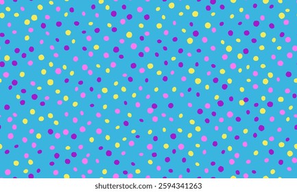 Abstract polka dot pattern with geometric circles, perfect for seamless textile prints, wallpaper, or modern poster backgrounds. A trendy and creative vector design.