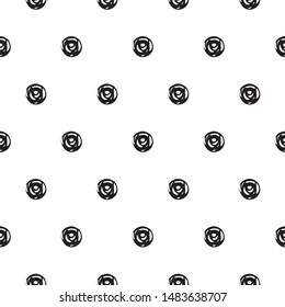 Abstract polka dot pattern with hand drawn dots. Cute vector black and white polka dot pattern. Seamless monochrome doodle polka dot pattern for textile, wallpapers, wrapping paper, cards and web.