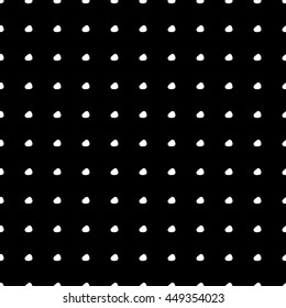 Abstract polka dot pattern with hand drawn dots. Cute vector black and white polka dot pattern. Seamless monochrome doodle polka dot pattern for textile, wallpapers, wrapping paper, cards and web.