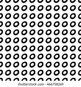 Abstract polka dot pattern with hand drawn dots. Cute vector black and white polka dot pattern. Seamless monochrome doodle polka dot pattern for textile, wallpapers, wrapping paper, cards and web.