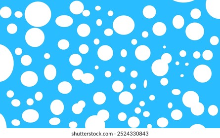 The abstract polka dot pattern set in bright blue is suitable as a background