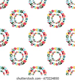 Abstract polka dot seamless pattern. Dotted circles abstract background. Vector illustration.