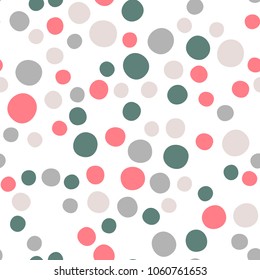 Abstract polka dot vector seamless background