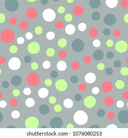 Abstract polka dot vector seamless background