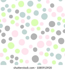 Abstract polka dot vector seamless background