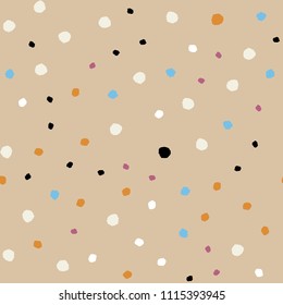 Abstract polka dot vector seamless background