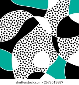 Abstract polka dot wave pattern. Vector Illustration.