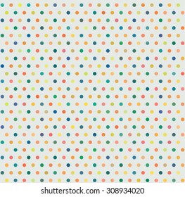 Abstract polka dots background, pastel colors, vector illustration